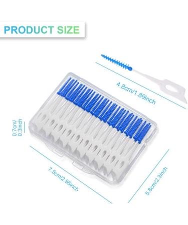 Mivaiun 120 Interdental Brushes & Dental Floss Sticks Adaptive Cleaning Tools in 3 Color Sets (Blue Green Orange) for Effective Oral Care - Buy Online on GoSupps.com