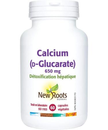 New Roots Herbal - Calcium Dglucarate - 60 capsules - 650 mg Liver Detoxification - Buy Online on GoSupps.com