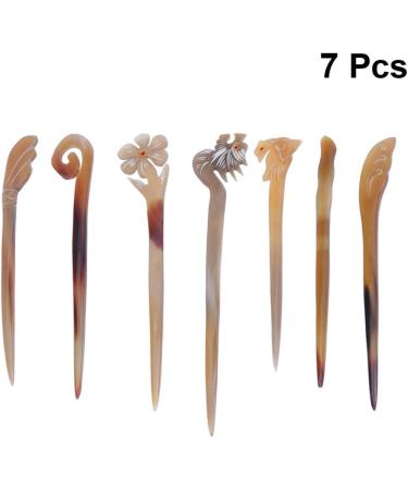 Minkissy Vintage Hair Sticks Handmade Cow Horn Chinese Japanese Chopsticks Hair Sticks - Buy Online on GoSupps.com