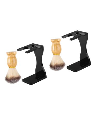 2 Sets Shaving Set Shaving Stand and Brush Acrylic Beard Brush Holder Shaving Brush and Stand Beard Brush and Stand Shaving Brush and Holder Shaving Brush Holders Beard Brush Stand