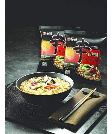 Nong Shim SHIN BLACK Ramyun Korean Premium Spicy Ramen Noodles 130g (Pack of 20) HALAL - Buy Online on GoSupps.com
