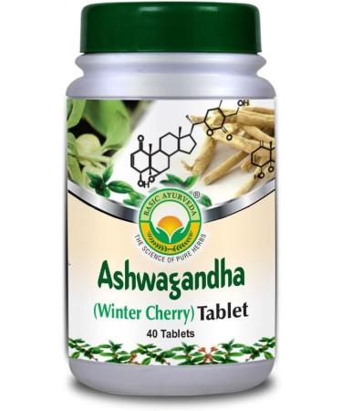 BASIC AYURVEDA Ashwagandha Tablets - 1000mg | Winter Cherry Herbal Supplement | Plant-Based Formula for Daily Routine | Natural Root Extract for Men & Women | 40 Tablets - Buy Online on GoSupps.com