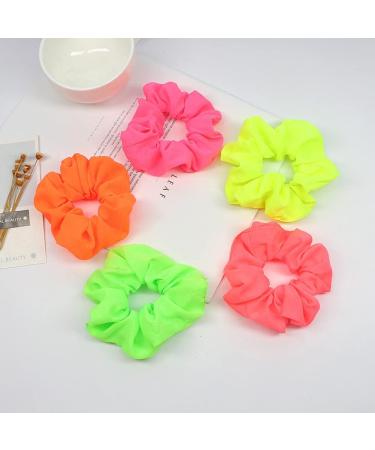 Buy 7 Pcs Neon Hair Ties - Colorful Interlock Elastic Hair Bands for Girls - International Shipping Available - Buy Online on GoSupps.com
