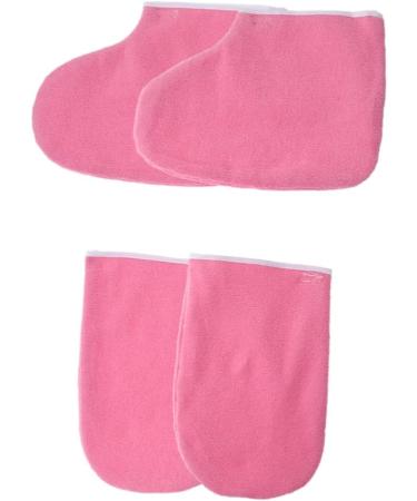 Ipetboom 6 Pairs Spa Treatment Mitt Boot Glove Hand Treatment Mitts Moisturizing Hand Gloves Wax Care Mittens Spa Paraffin Wax Gloves Spa Mittens Spa Gloves Take a Bath Pink Hand Wax Work - Buy Online on GoSupps.com