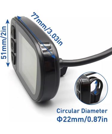 KT-LCD5 Electric Bike Display Panel - Waterproof Multi-Information Meter for 24V/36V/48V Electric Bicycles - Buy Online on GoSupps.com