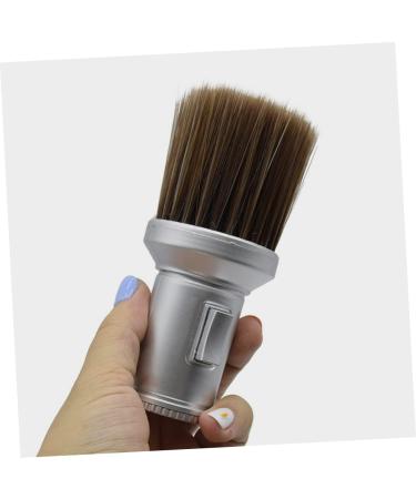 Ipetboom Body Powder Brush Dust Collector for Home Makeup Brush Shampoo Barber Cleaning Brush Hair Salon Shave Brush Broken Hair Remove Brush Duster Loose Powder Fiber Neck Man 13.5x6cm Silver - Buy Online on GoSupps.com