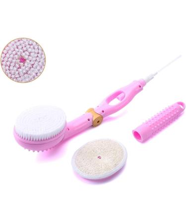 Earth Tones Pink Body Massage Brush Set for Shower Scrub and Cleaner - Buy Online on GoSupps.com