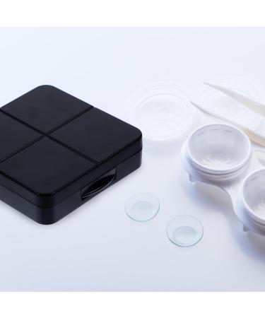 Shop Hapinary Exquisite Contact Lens Container | Small Organizer & Holder | Stylish Checkered Case - 6.5x6.5x2cm - Buy Online on GoSupps.com