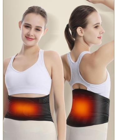 Wide Waist Support Belt for Back Pain Relief - Self-Heating Lumbar Support for Herniated Discs & Sciatica - Unisex Medium Size - Black - Buy Online on GoSupps.com