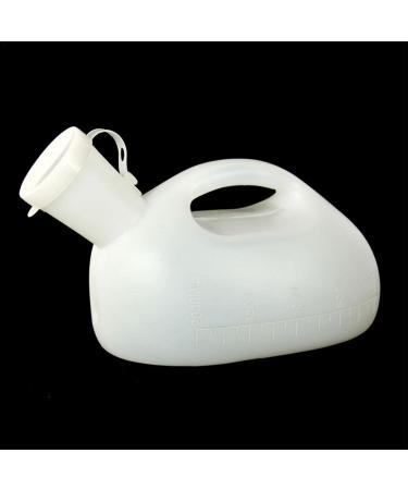 2-in-1 2000mL Urinal for Men Spill Proof Male Urinal Pee Bottles Portable Urinal for Men Lightweight Travel Urinals Bottle for Home Travel (White) - Buy Online on GoSupps.com