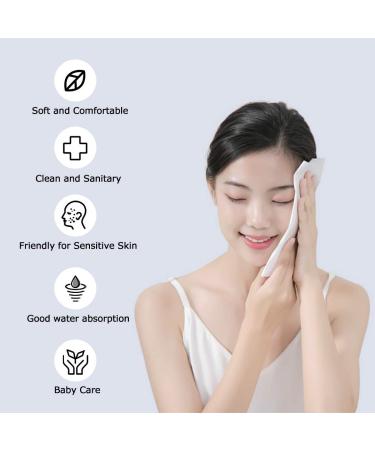 100PCS Large Disposable Face Towels | Makeup Removing Cotton Tissue | Reusable Skin Care Pads - Wet & Dry Use - Buy Online on GoSupps.com
