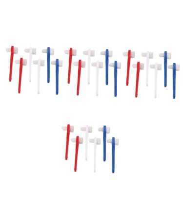 IPETBOOM 24 STK double -headed toothbrush prosthesis brush travel toothbrush oral clean supply cleaning brush cleaning tool incorrect teeth 1 piece (1 Pack) Different colors - 1 x 4 pieces