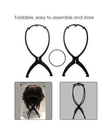 Wig Stand Holder - 2pcs ABS Detachable Display Support | Professional Folding Air Dry | International Shipping - Buy Online on GoSupps.com