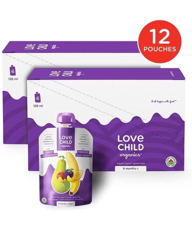 Love Child Organics Power Yo'rridge Pears Bananas Blackberries + Raspberries Puree 128 ml 12 Pack - Buy Online on GoSupps.com