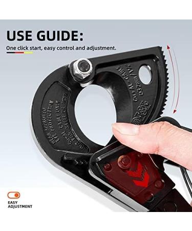 HS325A Aluminum Copper Ratchet Cable Cutter - Cuts Up to 240mm - Efficient Cable Cutting Tool - Buy Online on GoSupps.com