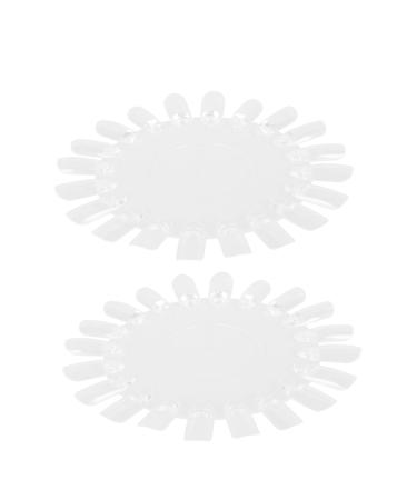 Ipetboom 2 Sets Nail Color Card Practice Nail Piece Tools Transparent Color Cards Practice Manicure Color Boards Manicure Color Card Nail Art Color Plates Manicure Color Mark Boards Disc