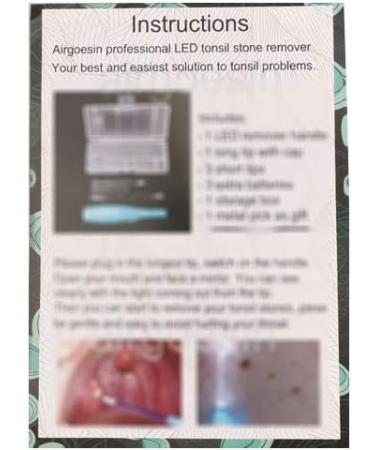 Airgoesin 2-in-1 Lighted Tonsil Stone & Earwax Removal Tool with 10 Tips - Tonsillolith Pick Case + Irrigator Clean - Buy Online on GoSupps.com