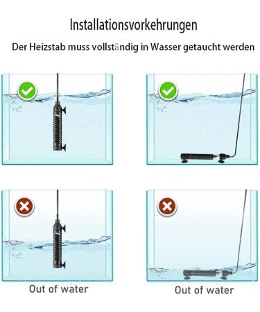 Gerui Aquarium Heater 35W/50W with Temperature Controller - Safe Heating for 1L-20L Fish Tanks - Buy Online on GoSupps.com