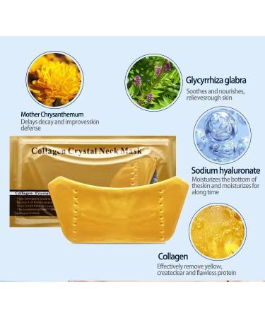Collagen Neck Mask - Anti-Aging Moisturizing & Firming Treatment for Wrinkles | Elastic & Glossy Skin | International Shipping Available - Buy Online on GoSupps.com