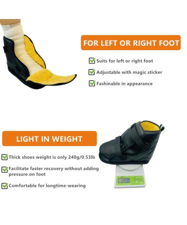 WEEOATAR Medical Boot | Adjustable Post-op Walking Shoe for Surgery Recovery | Orthopedic Support for Broken Foot Toe Fractures and Bunions - Size M Black2 - Buy Online on GoSupps.com