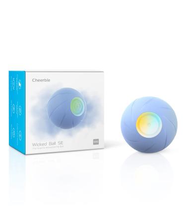 3 Interactive Modes Cheerble Intelligent Interactive Dog Toy Ball with LED Lights, Wicked Ball SE, Made of Natural Rubber, Active Rolling Ball for Puppy/Small/Medium Dogs and Cats, DC Rechargeable Blue - Buy Online on GoSupps.com
