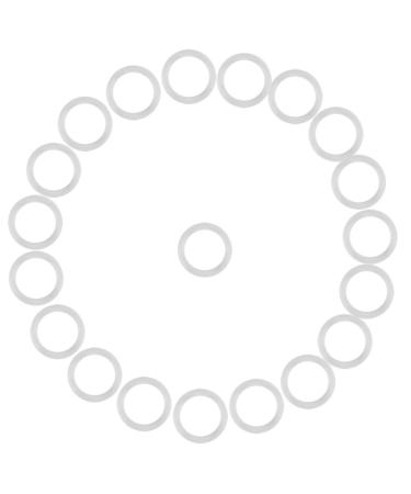 20PCs Safe silicone ring for pacifier pacifier chains clips adapter holder soft baby bite ring holder rings birthday baby shower gift (clear)