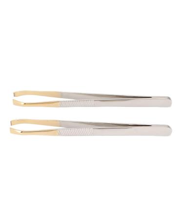 Precision Pink Eyebrow Tweezers for Women - 2 Piece Set | Daily Beauty Tools for Ingrown Hair & Eyebrow Shaping - International Shipping - Buy Online on GoSupps.com