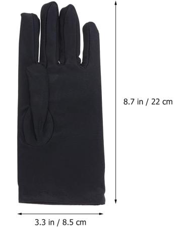 FRCOLOR 8 Pairs Sleeping Gloves Dry Hands White Cotton Gloves for Black Lotion Gloves Etiquette Gloves Black Jewelry Gloves Warm Gloves Industrial Gloves Spa Thin Section Work 22X8.5cm Black - Buy Online on GoSupps.com