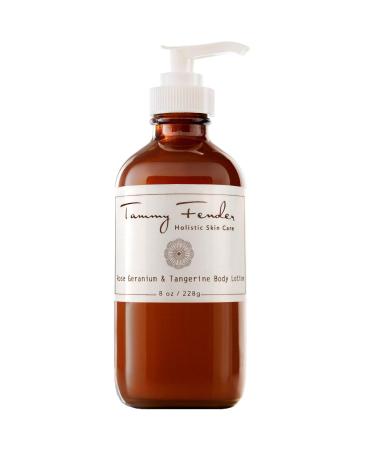 Natural Rose Geranium + Tangerine Body Lotion | Organic Cruelty-Free Non-Toxic | Luxe Nourishing Hydrating + Naturally Scented (8 oz | 228 g)