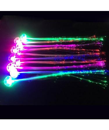 Wiekose 20pcs Multicolor Changing LED Fiber Optic Hair Braid Barrettes - Party Supplies, LED Lights Hair Clip for Bar Dancing - Multicolor Flash Barrettes (20 Pack) - Buy Online on GoSupps.com