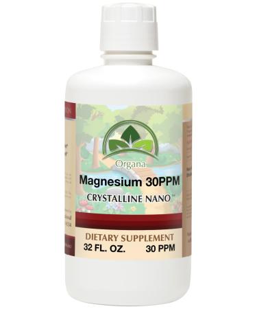 Organa Pure Crystalline Liquid Magnesium Supplement - 30 PPM - High Absorption Magnesium (32 oz.) 32 Fl Oz (Pack of 1)