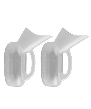 Milisten 2pcs Female Urinal Urine Bottle Women Urinal Pot Urinal Device for Hospital Home Camping Car Travel 1000ml