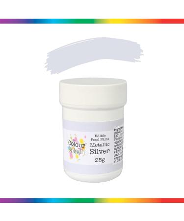 COLOUR SPLASH Metallic Silver Edible Food Paint - 25g | Cake Decorating Paint for Sugar Paste, Marzipan, and Modelling Pastes - Buy Online on GoSupps.com