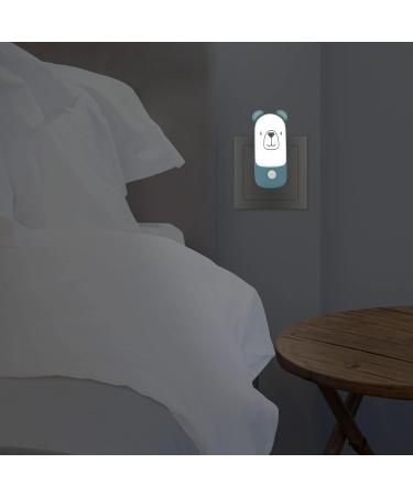 Night Light Baby Socket with Switch - 2 Piece Cat & Bear LED Wall Lamp for Kids - Sleep Aid & Bedroom Decor - Buy Online on GoSupps.com