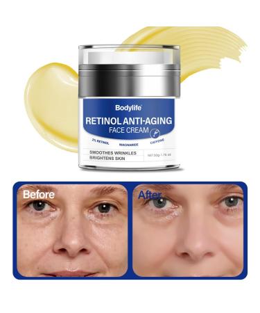 Retinol Anti-Aging Face Cream 1.76 oz Firming & Moisturizing Face Moisturizer for Fine Lines Wrinkles & Dry Skin Boosts Elasticity & Radiance - Buy Online on GoSupps.com