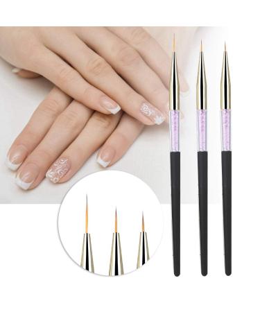 Easy To Operate Gel Nail Polish Pen Nail Liner Brush for Home Salon Shop (Black)