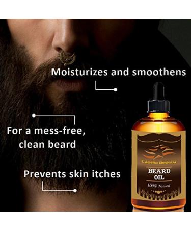 Beard Oil for Men - 100% Natural Grooming Softens Facial Hair & Boosts Growth (1oz - Buy Online on GoSupps.com