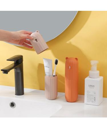 Jadin Children's Travel Toothbrush Set - 2 Portable Toothbrushes & Storage Case in Orange & Green | Ideal for Home Travel Camping & Business Trips - Buy Online on GoSupps.com