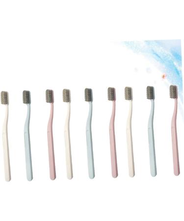 Buy HOMSFOU 9 Pcs Wooden Straw Travel Toothbrush Set - Eco-Friendly & Portable | International Shipping Available - Buy Online on GoSupps.com