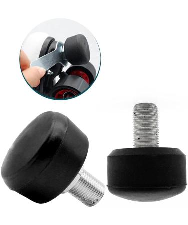Adjustable Rubber Roller Skate Toe Stops - 2pcs White Brake Blocks | Double-Row Skating Brake Jam Plugs for Replacement Parts - Buy Online on GoSupps.com