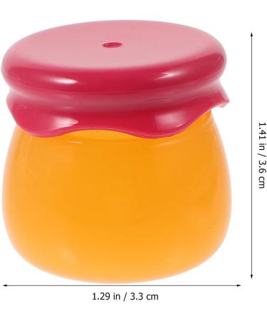 FRCOLOR Bee Balm Lip Balm Honey Pot 6G Small Lip Balm Container Refillable Cosmetic Container Empty Cream Container with Spoon Red - Buy Online on GoSupps.com