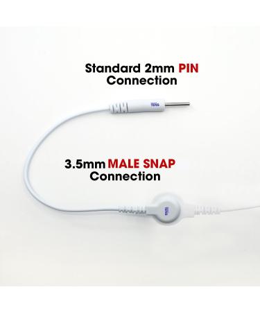 TENS Lead Wire Adapters - Convert 3.5mm Snap to 2mm Pin | Discount TENS Brand - Buy Now - Buy Online on GoSupps.com
