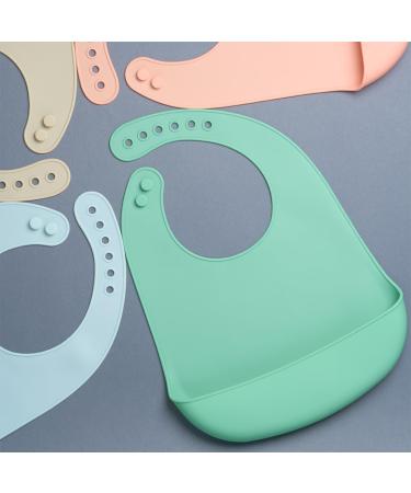 Lilly Moon Silicone Bibs for Babies BPA-Free Waterproof with Collecting Bowl | Washable Toddler Bibs | Grayed Jade & Pale Dogwood | Ideal Baby Accessories - Buy Online on GoSupps.com