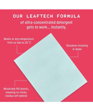 Leaf Laundry Sheets x75 - Ultra Concentrated Non-Bio Detergent | Simple Sheet Laundry Swaps | Travel-Friendly | 75 Count Pack - Buy Online on GoSupps.com