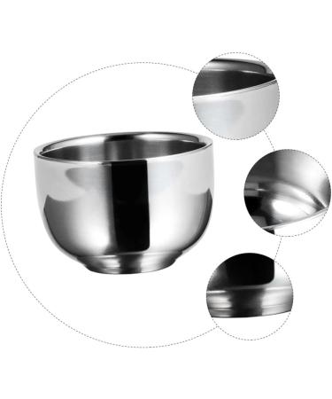 WOONEKY Stainless Steel Impact Bowl - Double Layer Razor Cup for Men | Durable Mixing & Shaving Container - Buy Online on GoSupps.com