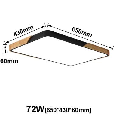 BFYLIN 72W Dimmable LED Ceiling Lamp with Remote Control - Ultra-Thin Wood Design for Bedroom Living Room & Children's Room - Buy Online on GoSupps.com