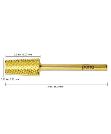 Pana Premium 3/32 Tapered Carbide Nail Bit for Electric Dremel Drill - Fine Gold | Nail Art Manicure Pedicure File Cuticle Cleaner - Buy Online on GoSupps.com