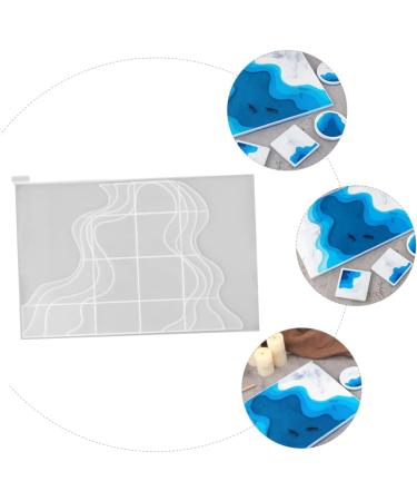 NUOBESTY Tray DIY Mold 1pc Casting Decorative Molds Tray Drop-shaped Manual Mold DIY Epoxy Chic Irregular Silicone White 37.5X24.6X1.3CM - Buy Online on GoSupps.com