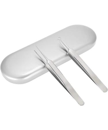 Anggrek Eyelash Tweezers & Organizing Case - Premium Makeup Tool for Lash Extensions (Silver) - Buy Online on GoSupps.com