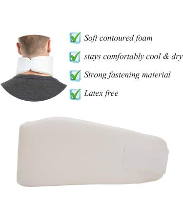 Soft Foam Cervical Collar - Adjustable Neck Support Brace for Pain Relief | Ideal for Sleep | Small Size - Buy Online on GoSupps.com